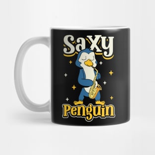 Saxy Penguin - Penguin Saxophonist Mug